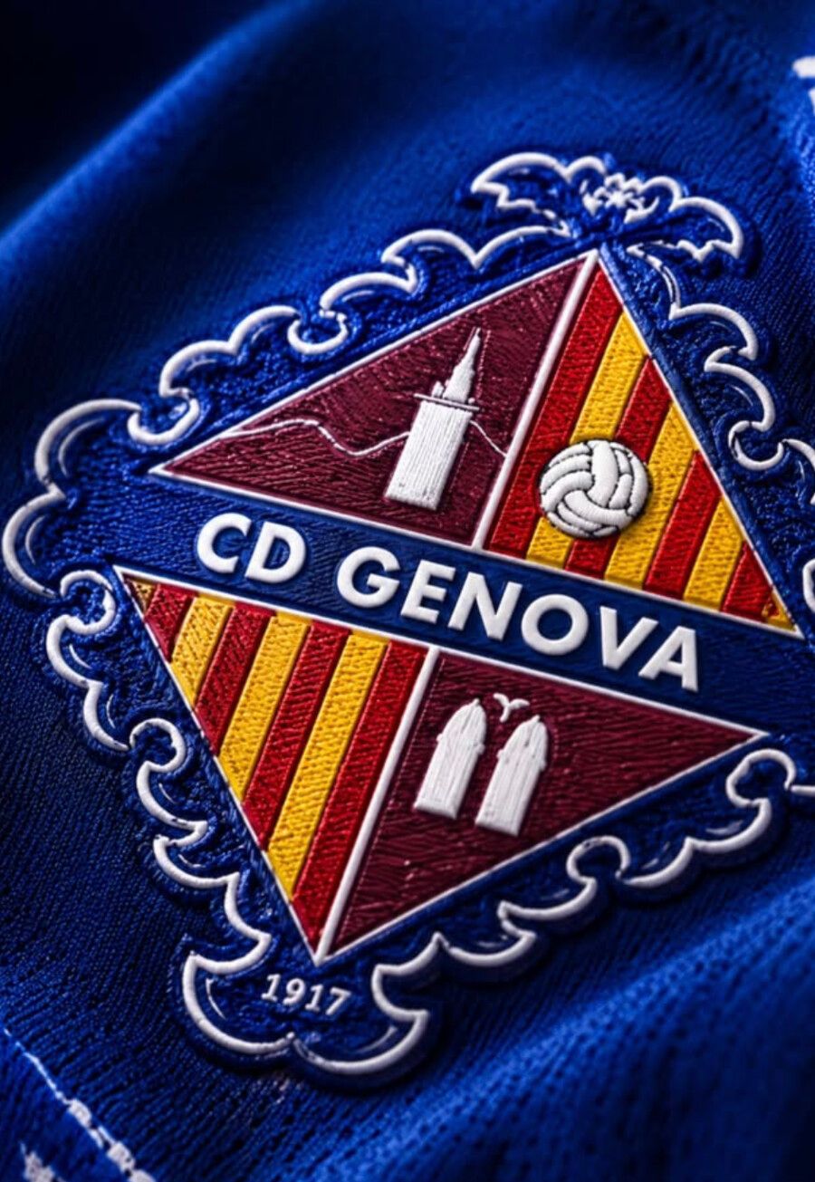 Escudo bordado del CD Génova